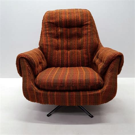 1970's fabric and metal lounge chair|antique 70s lounge chairs.